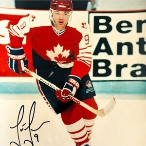 1992 Joe Juneau SIGNED 8 x10 Photo Olympics Team Canada NHL Hockey DWA20